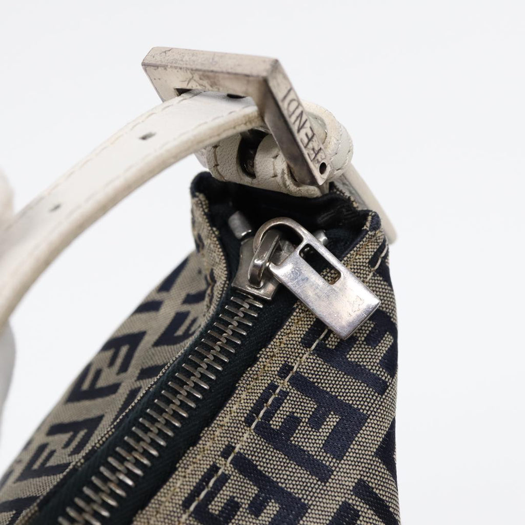 FENDI Zucchino Canvas Accessory Pouch Navy 84615