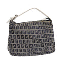 FENDI Zucchino Canvas Accessory Pouch Navy 84615