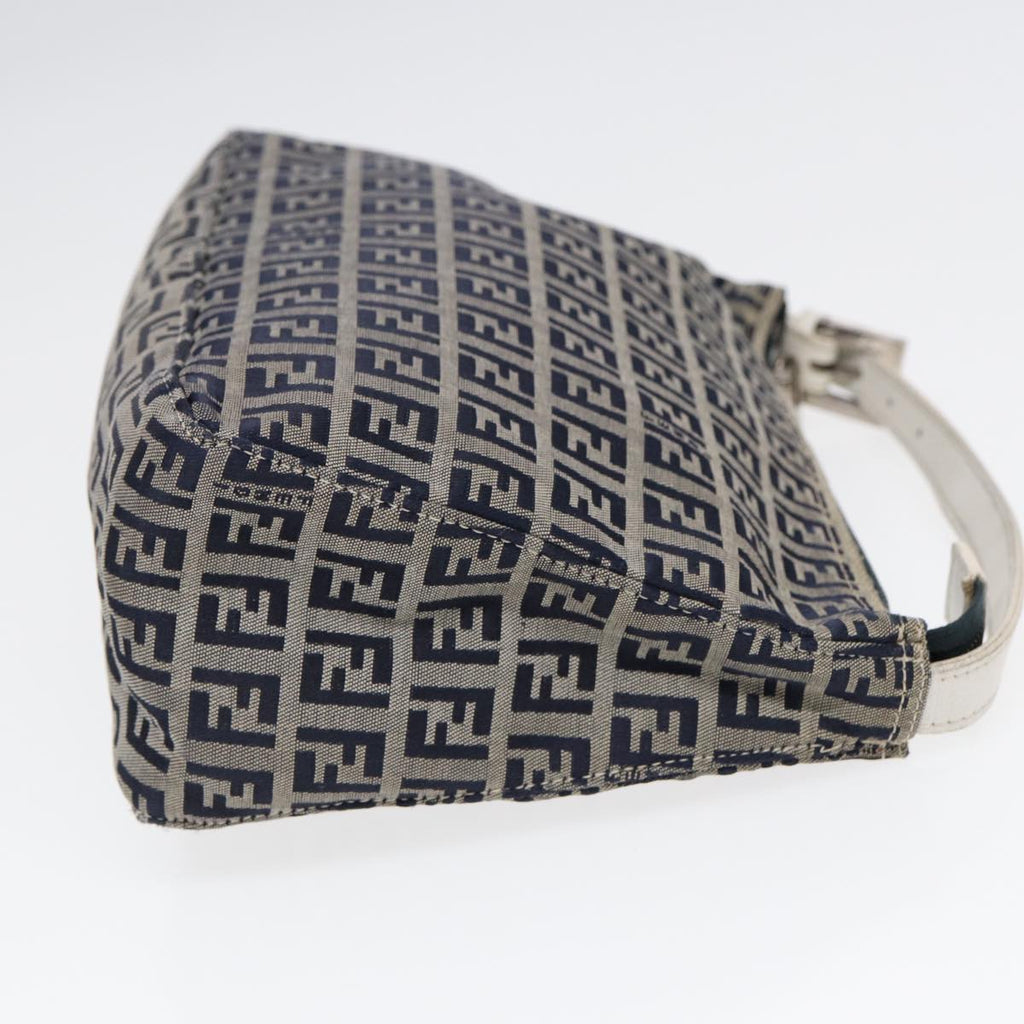 FENDI Zucchino Canvas Accessory Pouch Navy 84615