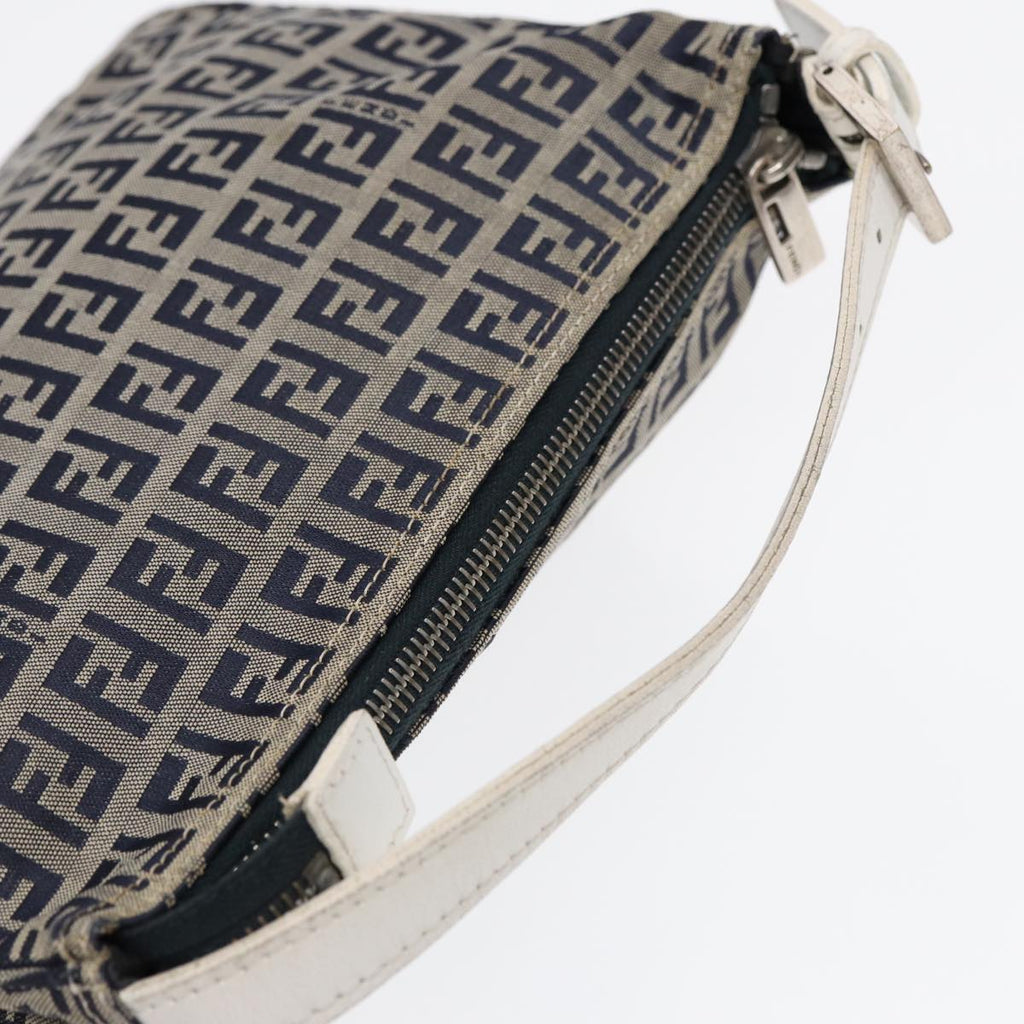 FENDI Zucchino Canvas Accessory Pouch Navy 84615