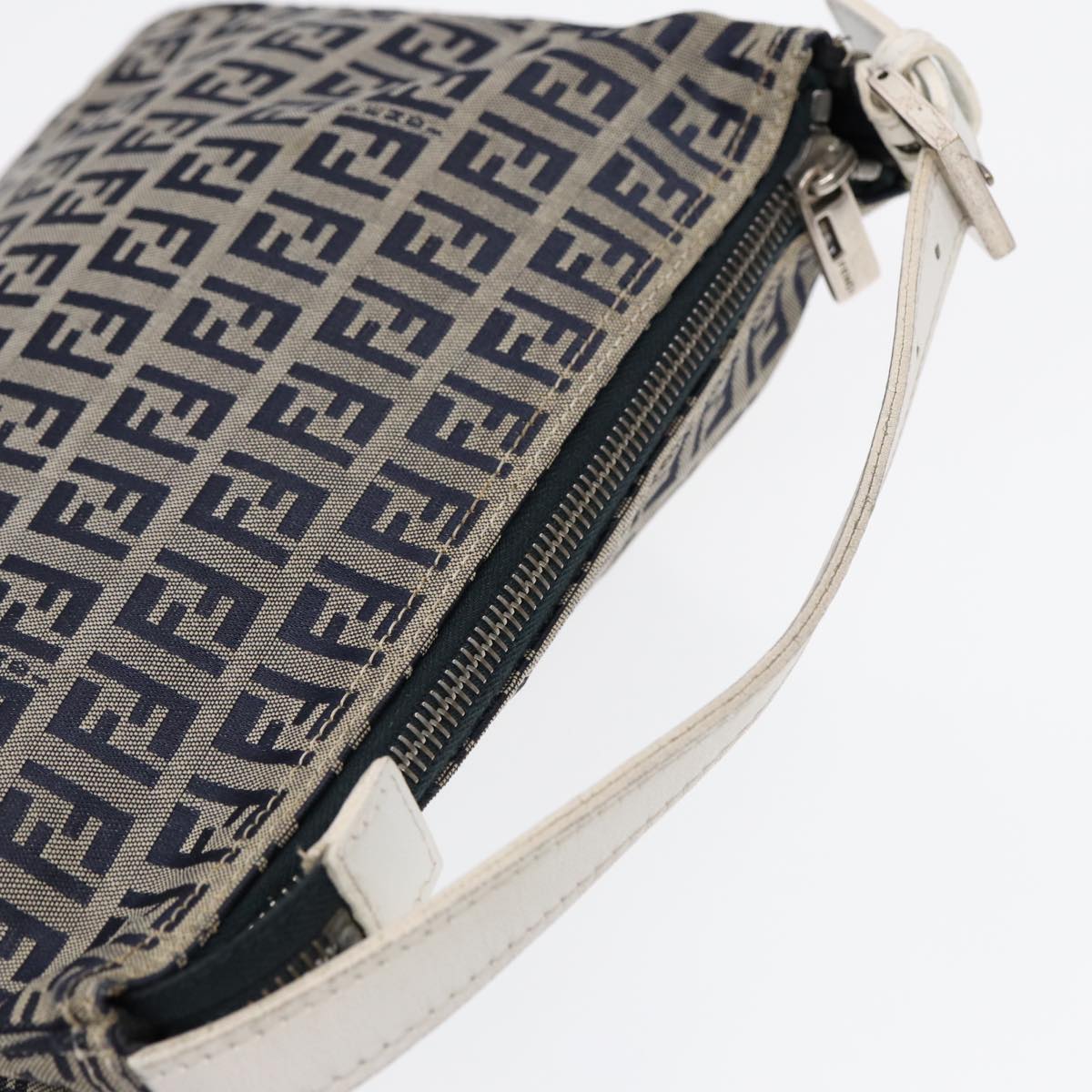 FENDI Zucchino Canvas Accessory Pouch Navy 84615