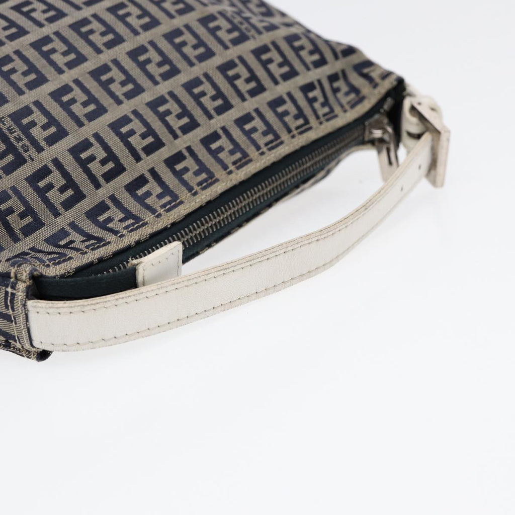 FENDI Zucchino Canvas Accessory Pouch Navy 84615