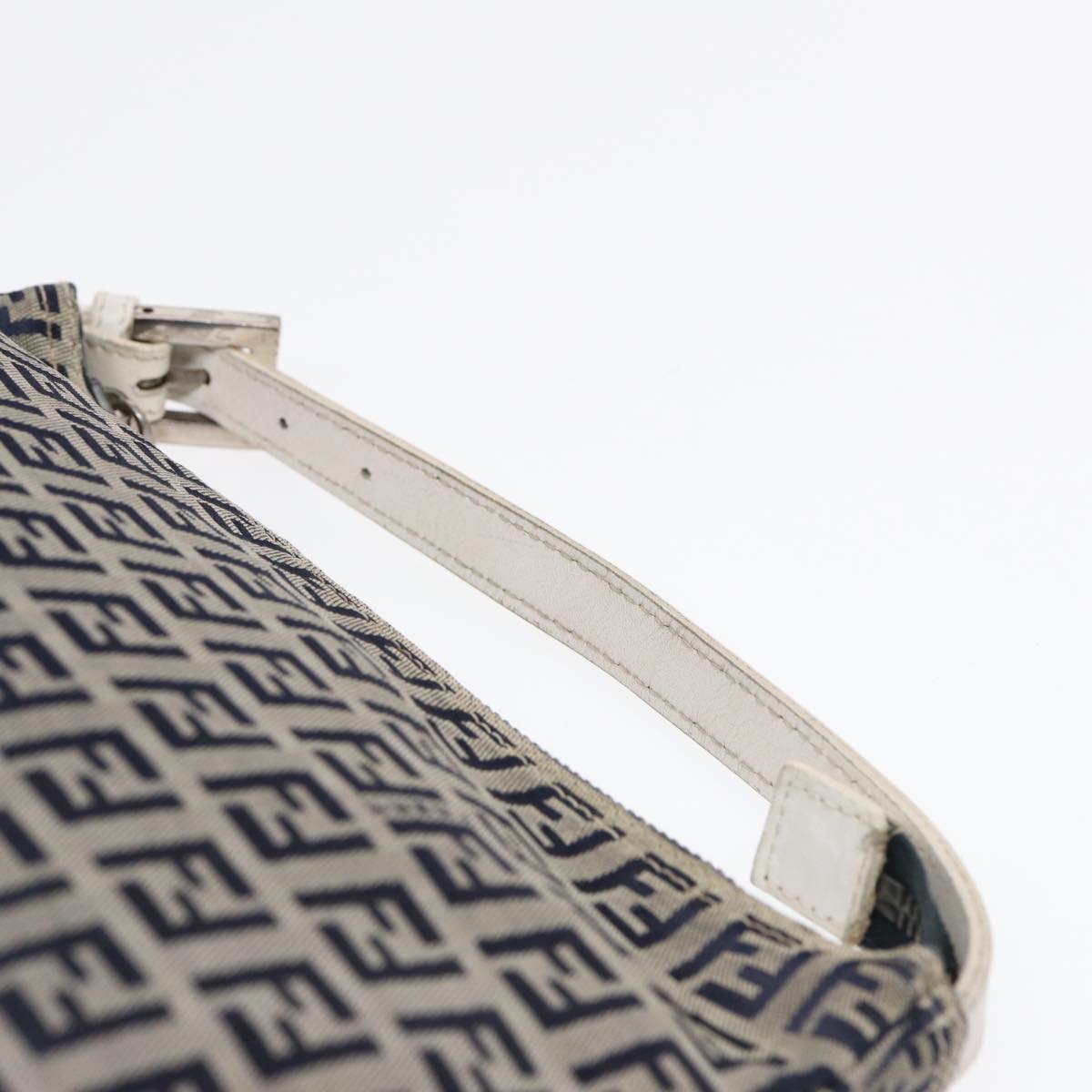 FENDI Zucchino Canvas Accessory Pouch Navy 84615