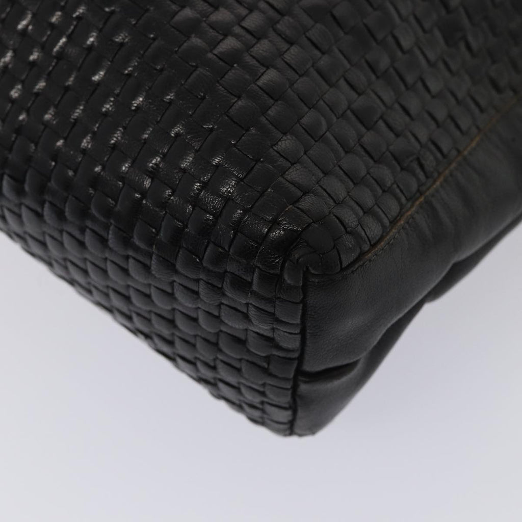 FENDI Tote Bag Leather Black Gold 84621