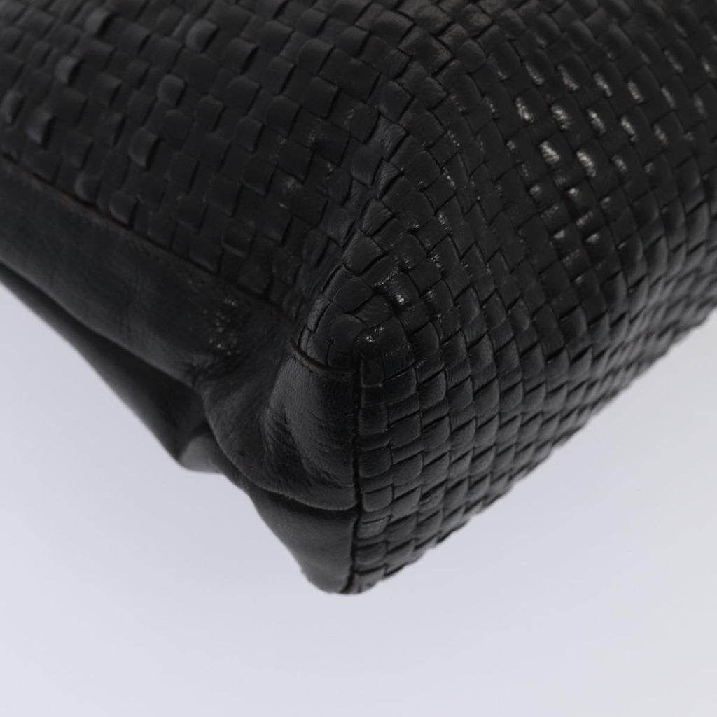 FENDI Tote Bag Leather Black Gold 84621
