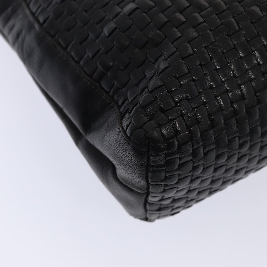 FENDI Tote Bag Leather Black Gold 84621