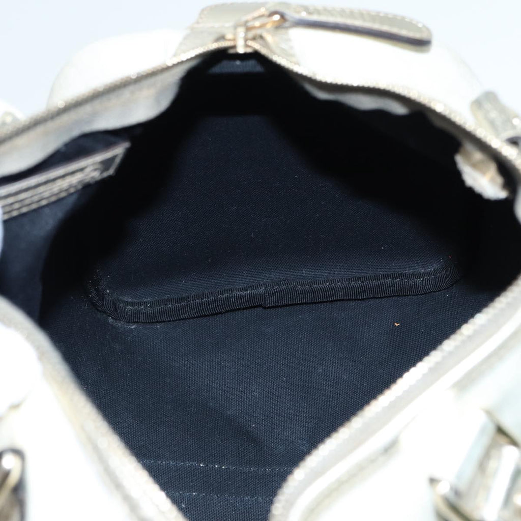 GUCCI GG Supreme Boston Bag PVC Leather White Silver gold 193603 84624