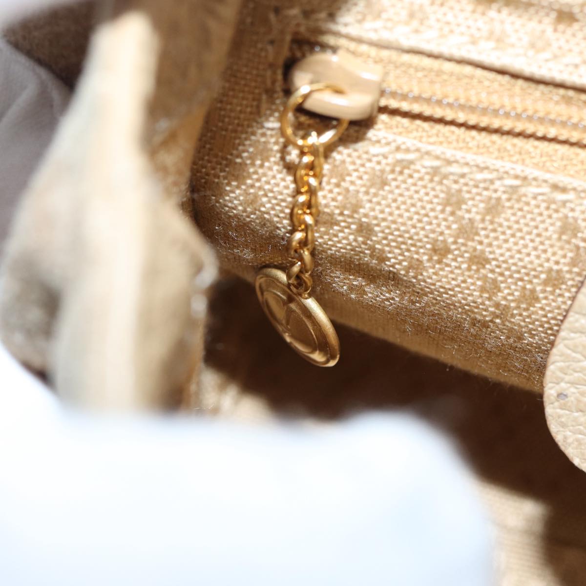 GUCCI Bamboo Hand Bag Suede 2way Beige Gold 007 1793 0238 84637