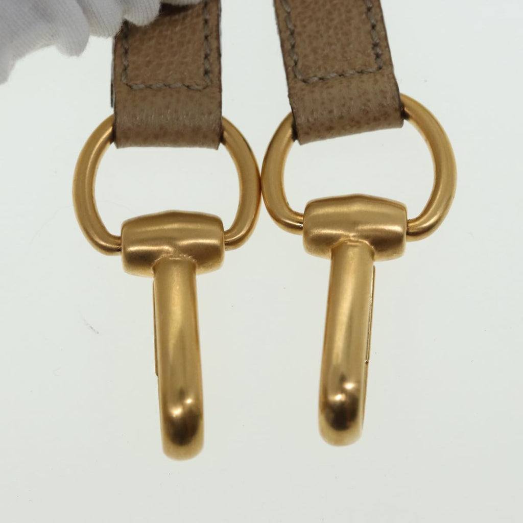GUCCI Bamboo Hand Bag Suede 2way Beige Gold 007 1793 0238 84637