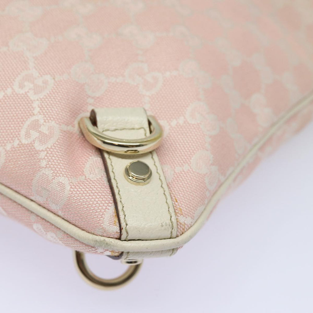 GUCCI GG Canvas Shoulder Bag Pink Gold 131326 84659