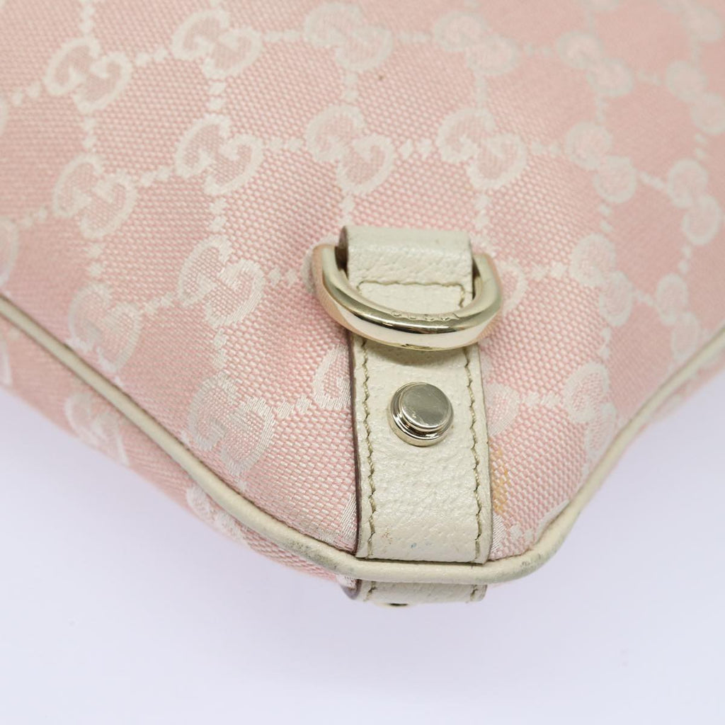 GUCCI GG Canvas Shoulder Bag Pink Gold 131326 84659
