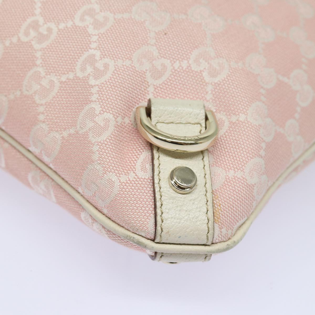 GUCCI GG Canvas Shoulder Bag Pink Gold 131326 84659