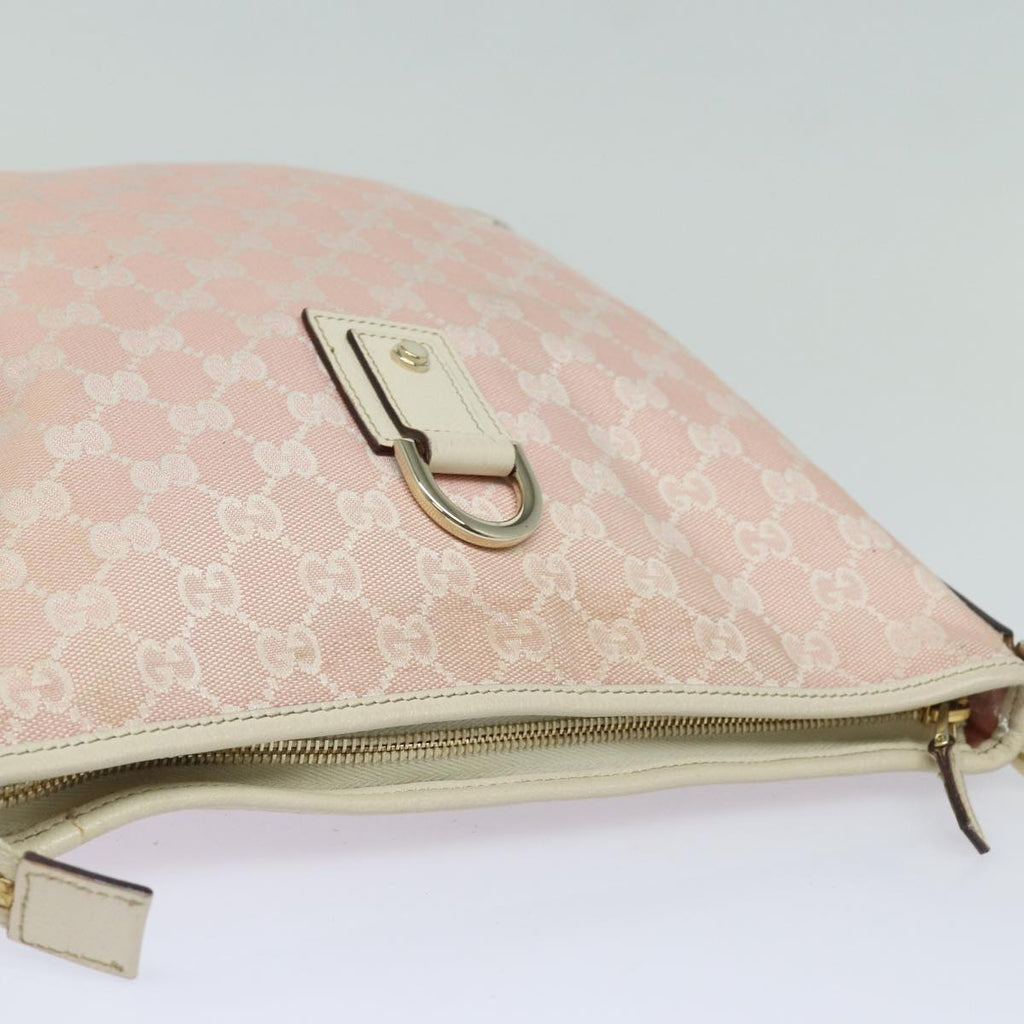 GUCCI GG Canvas Shoulder Bag Pink Gold 131326 84659
