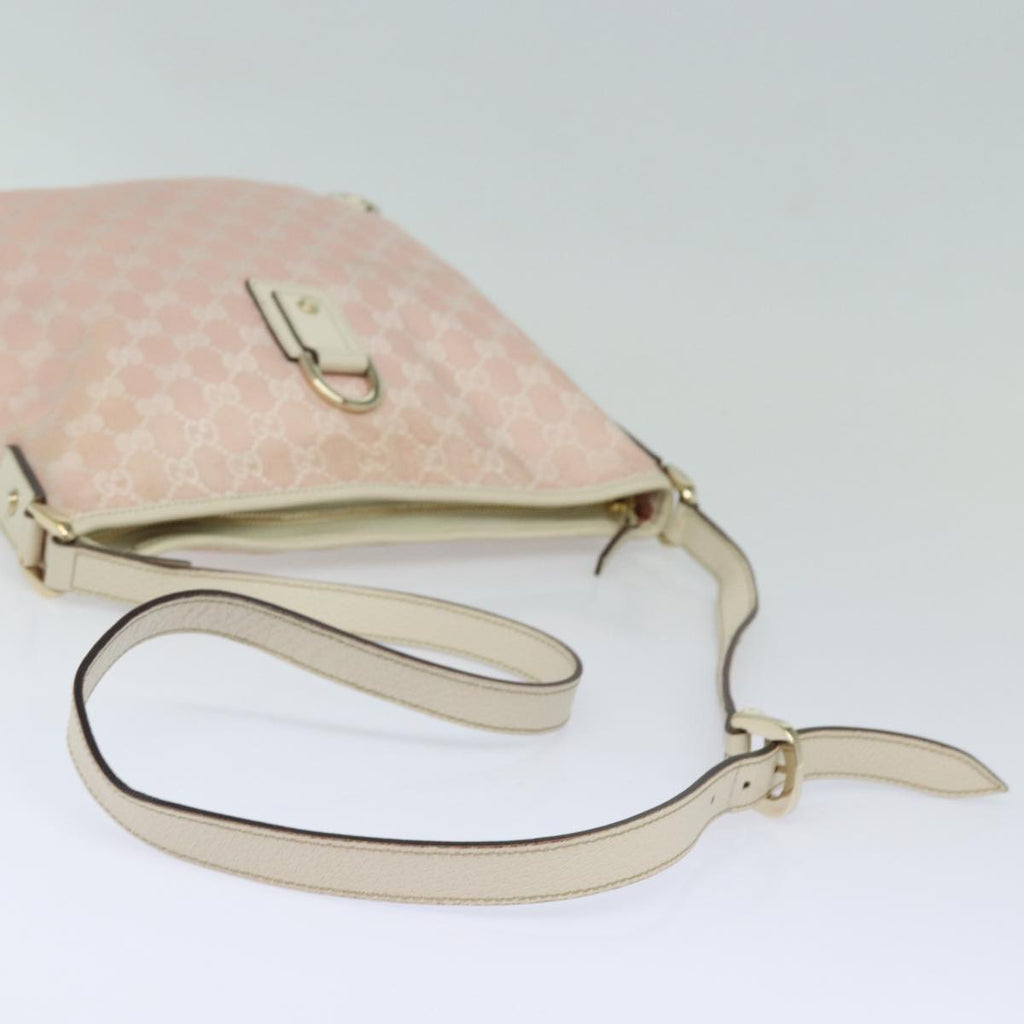 GUCCI GG Canvas Shoulder Bag Pink Gold 131326 84659
