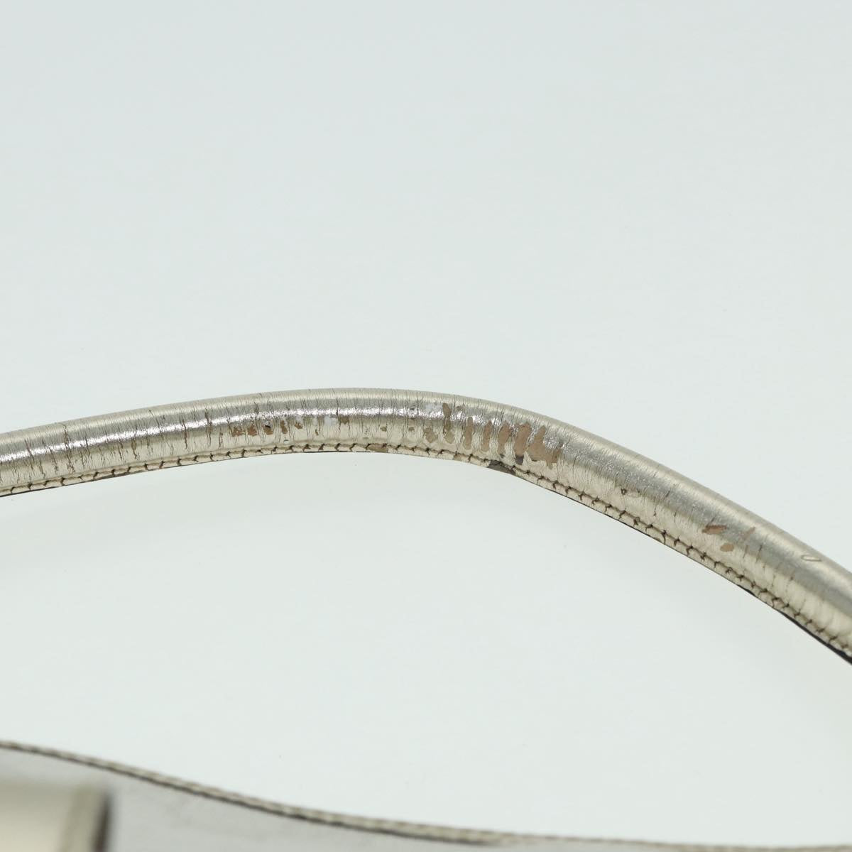 GUCCI GG Supreme Shoulder Bag PVC Leather White Gold 84660