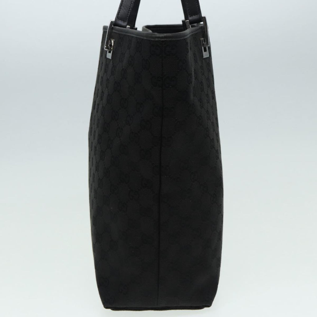 GUCCI GG Canvas Tote Bag Silver Black 31243 84661