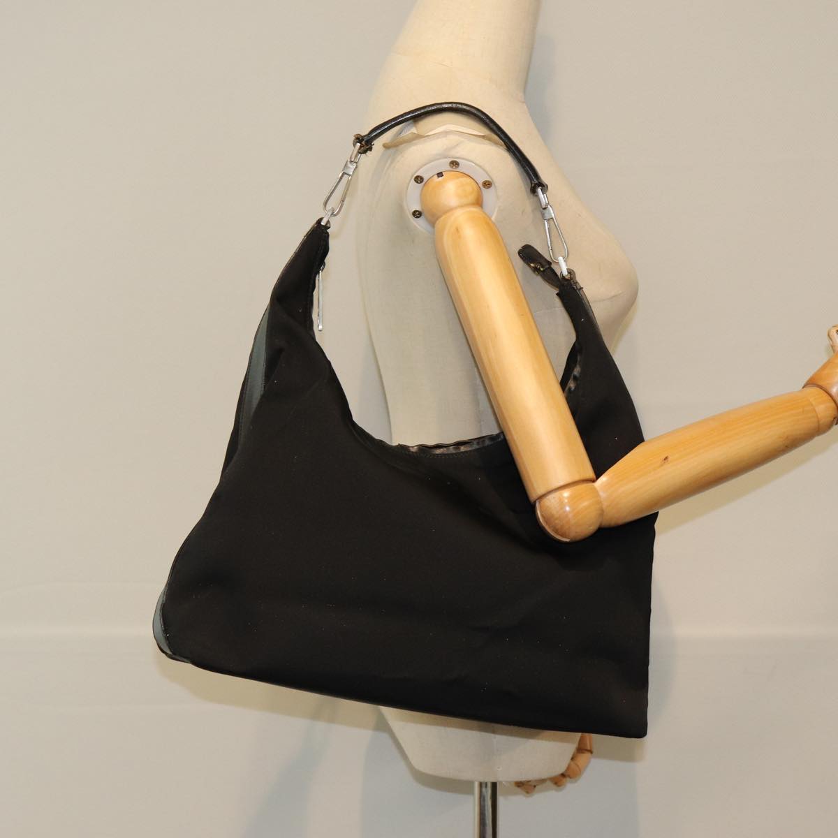 GUCCI Shoulder Bag Canvas Black Silver 001 2113 1955 84672