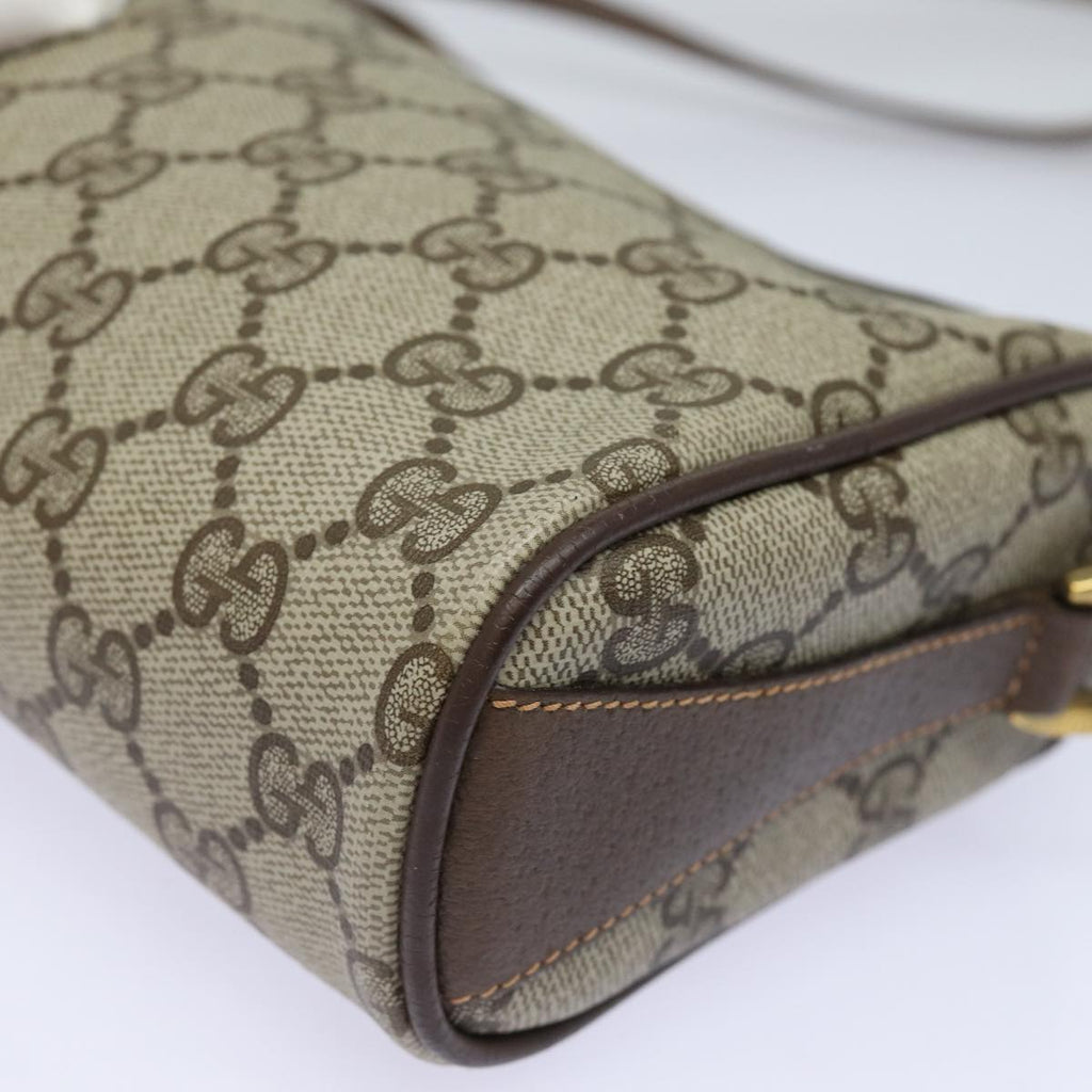 GUCCI GG Supreme Web Sherry Line Shoulder Bag PVC Beige Red 89 02 018 84751