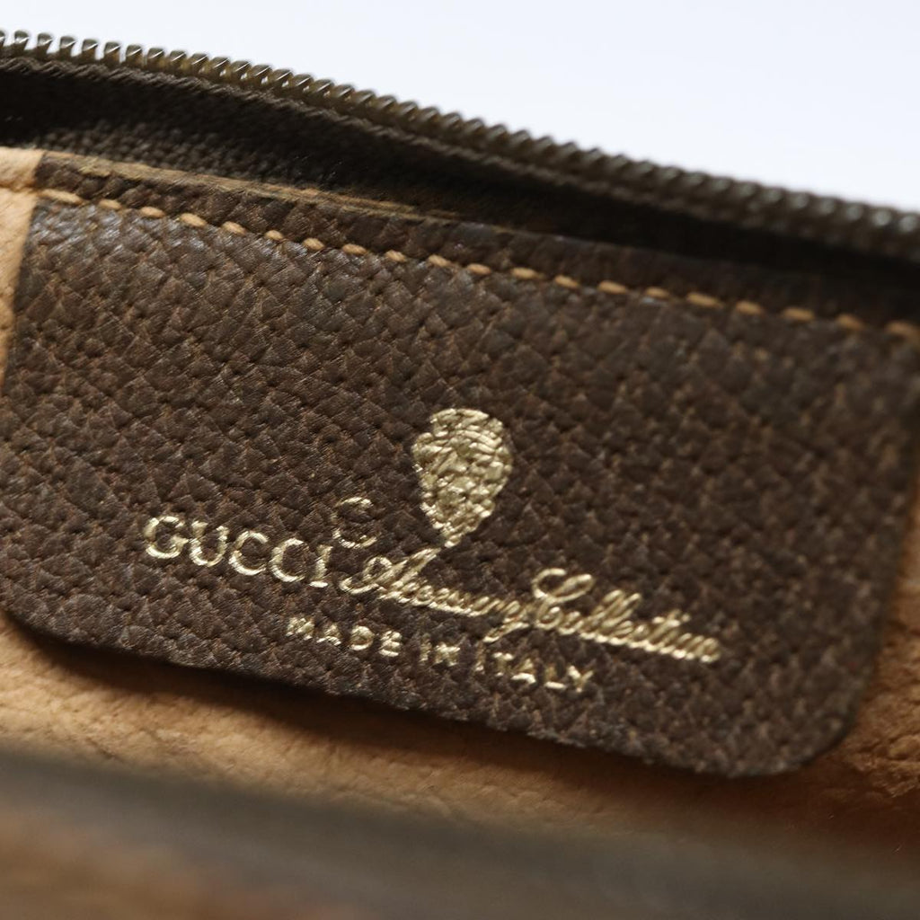 GUCCI GG Supreme Web Sherry Line Shoulder Bag PVC Beige Red 89 02 018 84751