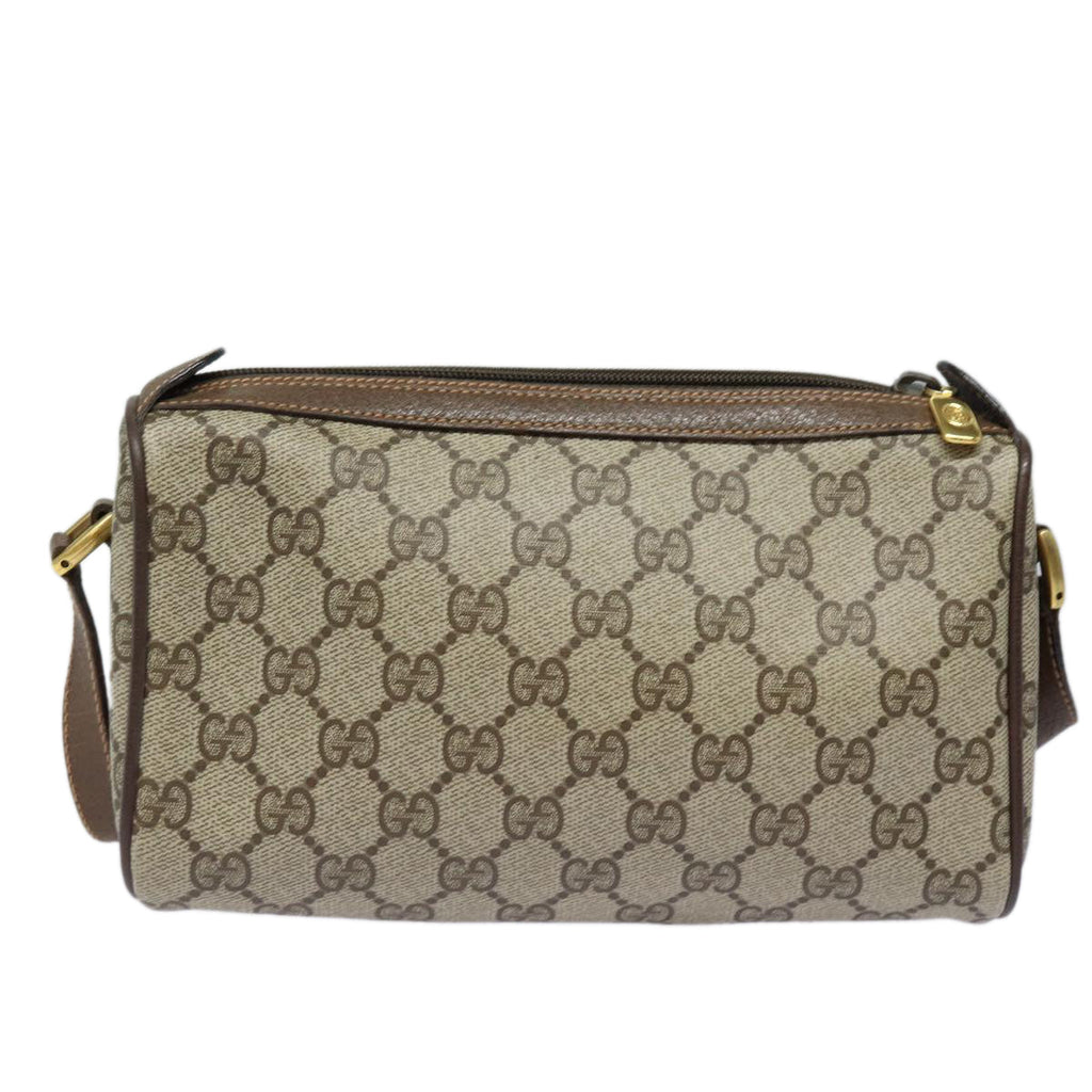 GUCCI GG Supreme Web Sherry Line Shoulder Bag PVC Beige Red 89 02 018 84751