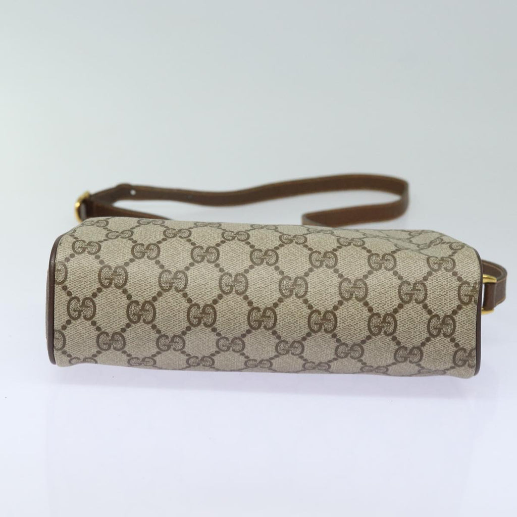 GUCCI GG Supreme Web Sherry Line Shoulder Bag PVC Beige Red 89 02 018 84751