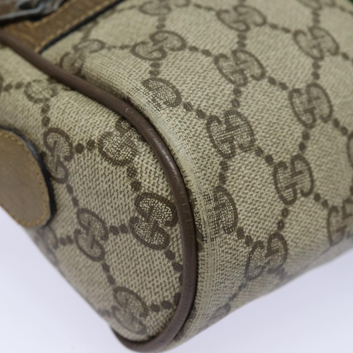 GUCCI GG Supreme Web Sherry Line Shoulder Bag PVC Beige Red 32 02 004 84752