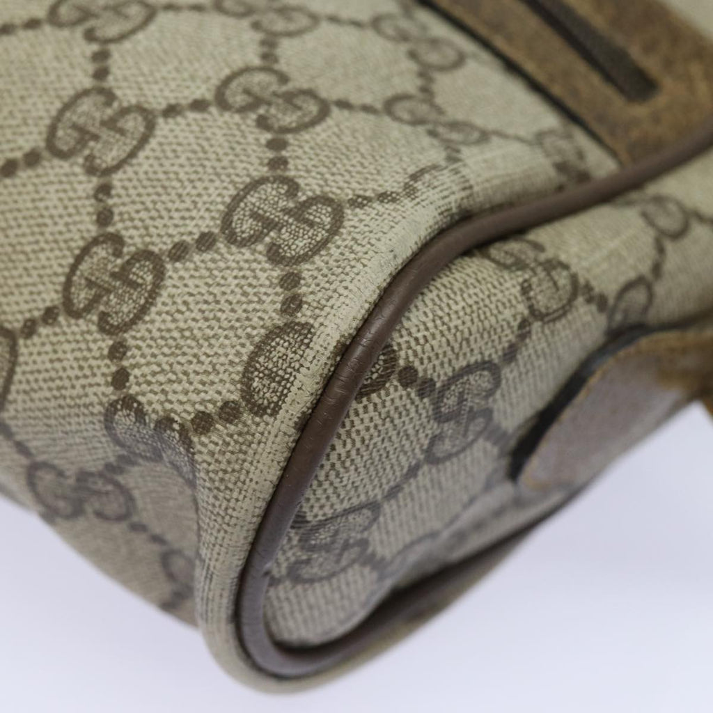 GUCCI GG Supreme Web Sherry Line Shoulder Bag PVC Beige Red 32 02 004 84752