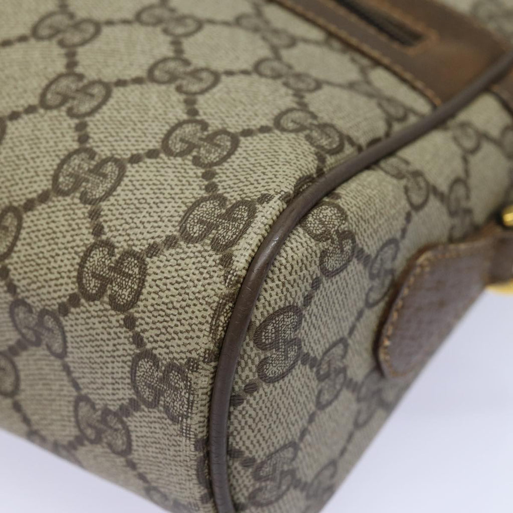 GUCCI GG Supreme Web Sherry Line Shoulder Bag PVC Beige Red 56 02 005 84754