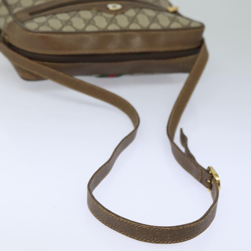 GUCCI GG Supreme Web Sherry Line Shoulder Bag PVC Beige Red 56 02 005 84754