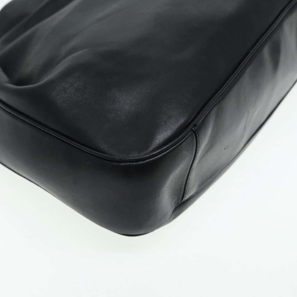 GUCCI Bamboo Shoulder Bag Leather 2way Black 001 0166 1577 84761