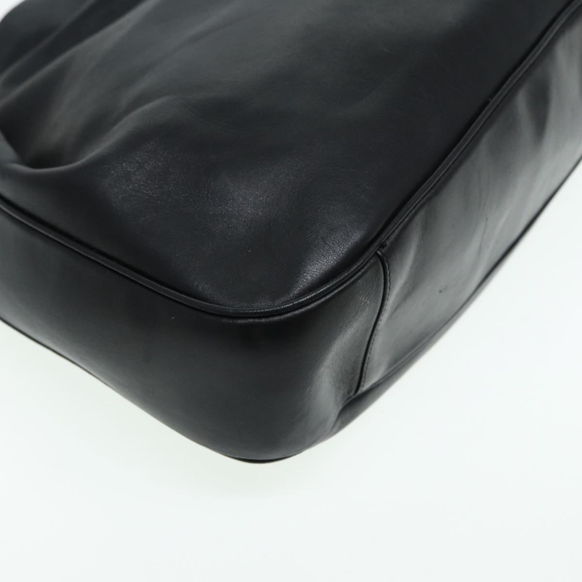 GUCCI Bamboo Shoulder Bag Leather 2way Black 001 0166 1577 84761