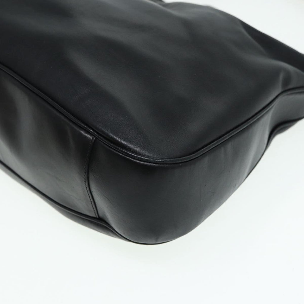 GUCCI Bamboo Shoulder Bag Leather 2way Black 001 0166 1577 84761