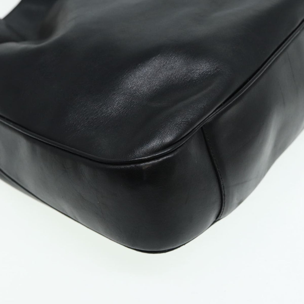 GUCCI Bamboo Shoulder Bag Leather 2way Black 001 0166 1577 84761