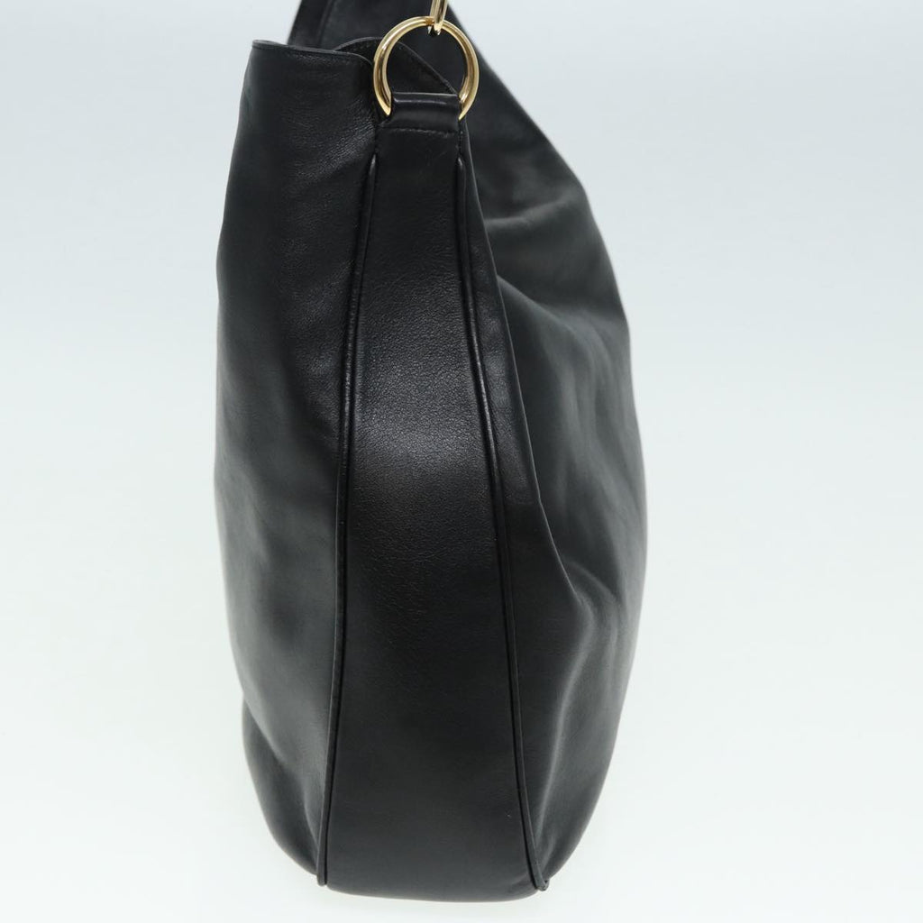 GUCCI Bamboo Shoulder Bag Leather 2way Black 001 0166 1577 84761