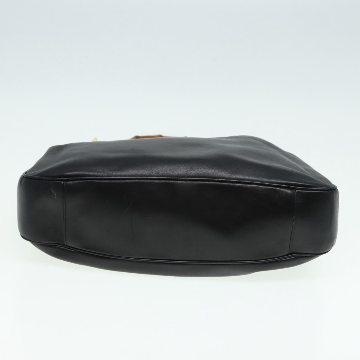 GUCCI Bamboo Shoulder Bag Leather 2way Black 001 0166 1577 84761
