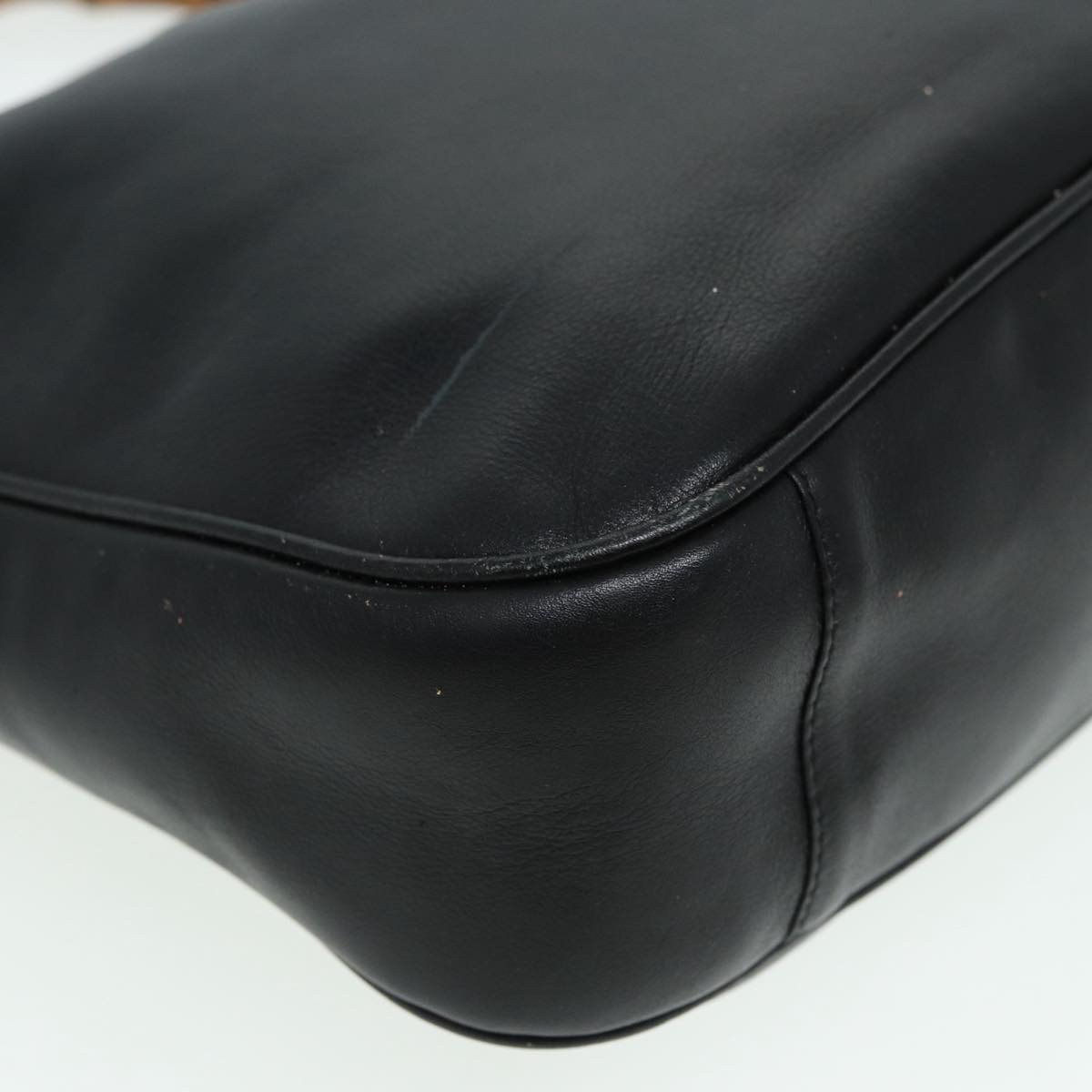 GUCCI Bamboo Shoulder Bag Leather 2way Black 84762