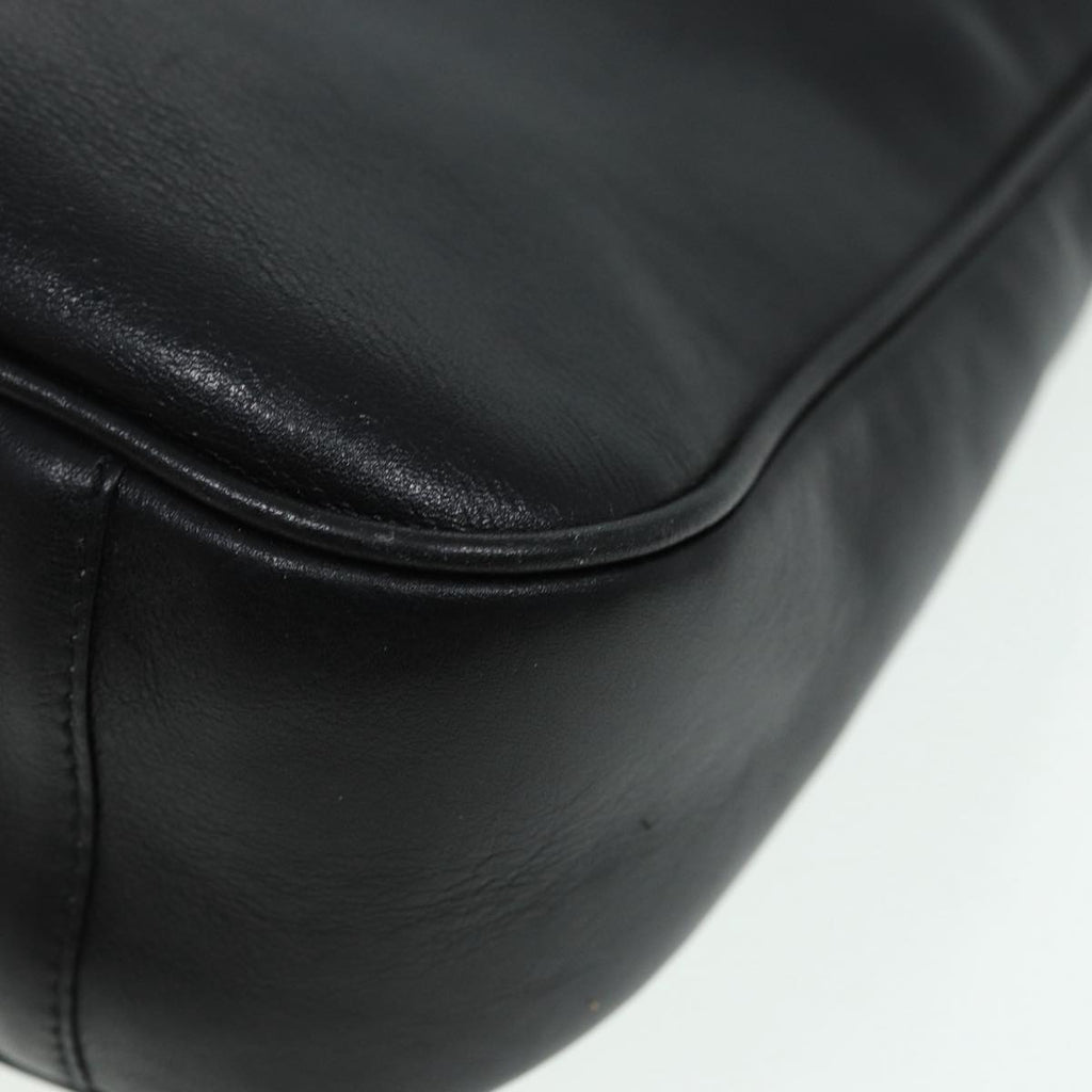 GUCCI Bamboo Shoulder Bag Leather 2way Black 84762