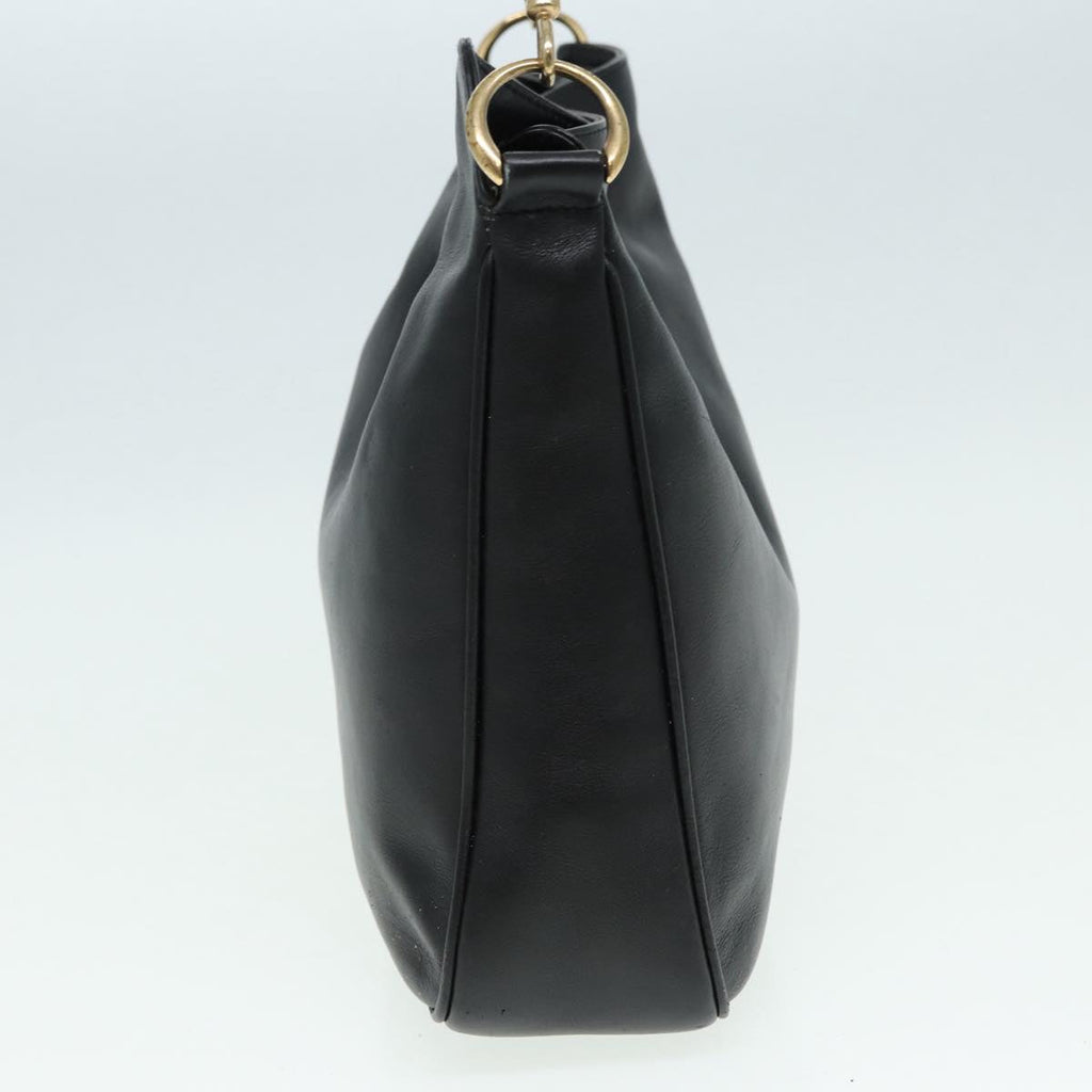 GUCCI Bamboo Shoulder Bag Leather 2way Black 84762