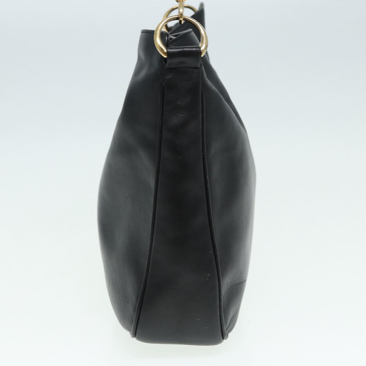 GUCCI Bamboo Shoulder Bag Leather 2way Black 84762
