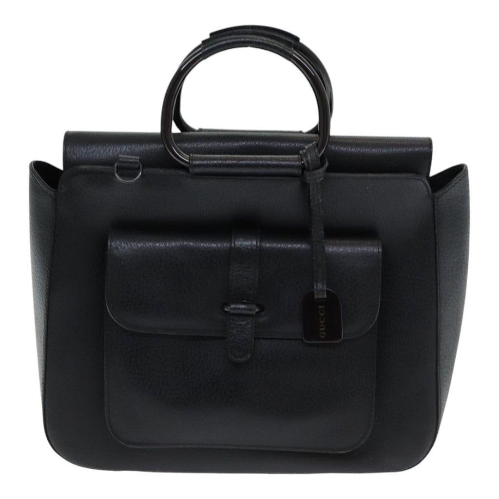 GUCCI Hand Bag Leather 2way Black 000 2058 0307 6 84764