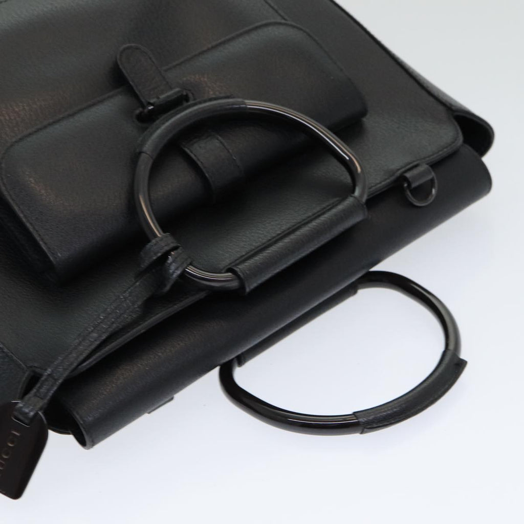GUCCI Hand Bag Leather 2way Black 000 2058 0307 6 84764