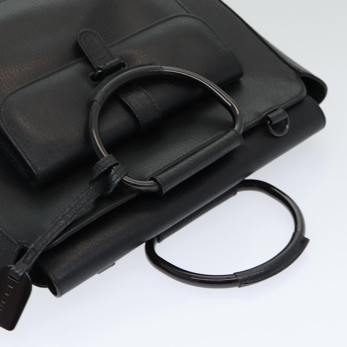 GUCCI Hand Bag Leather 2way Black 000 2058 0307 6 84764