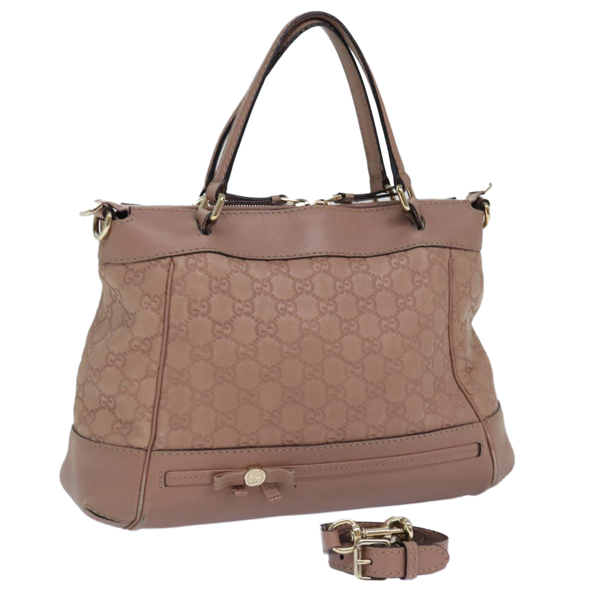 GUCCI GG Canvas Guccissima Hand Bag 2way Pink 269894 84765