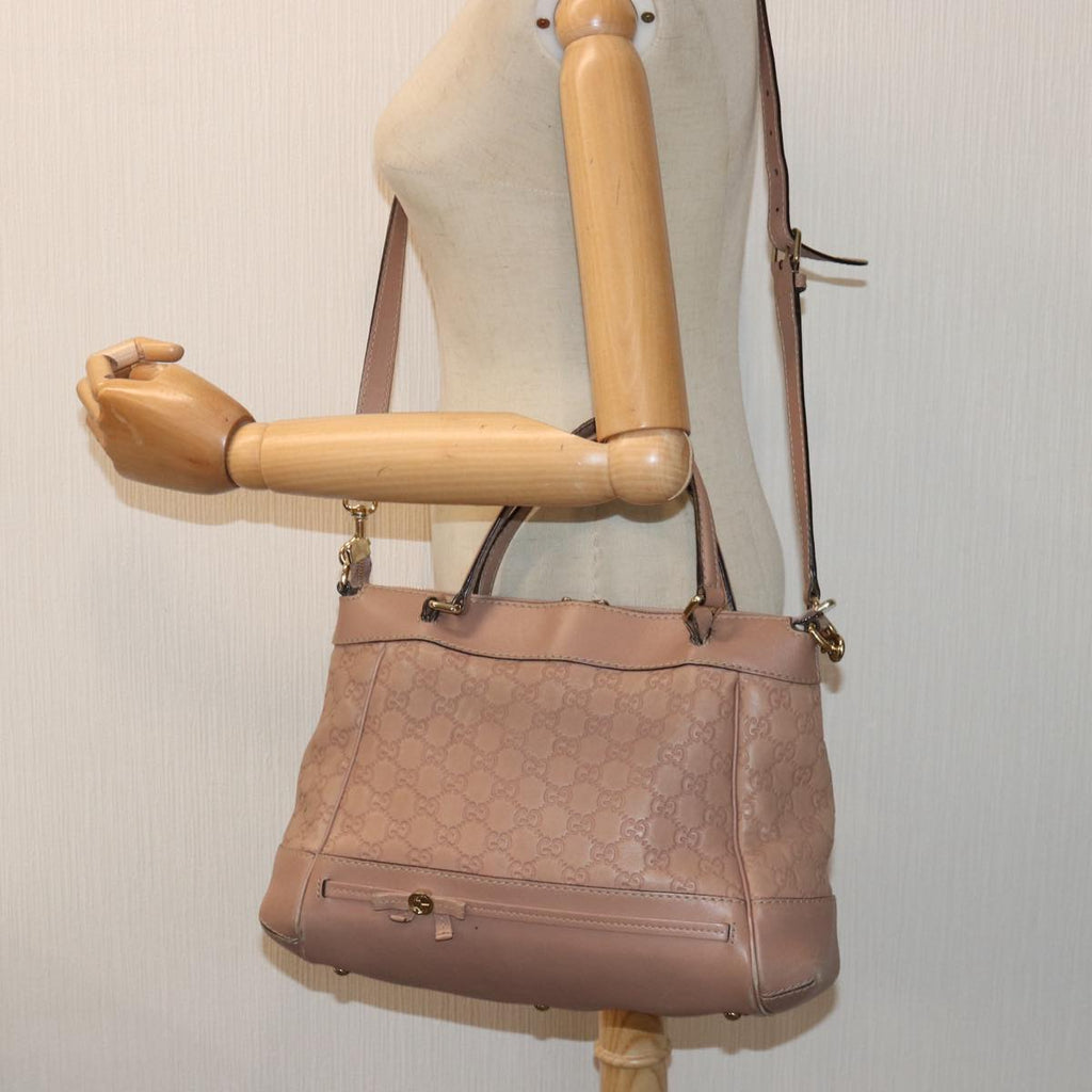 GUCCI GG Canvas Guccissima Hand Bag 2way Pink 269894 84765