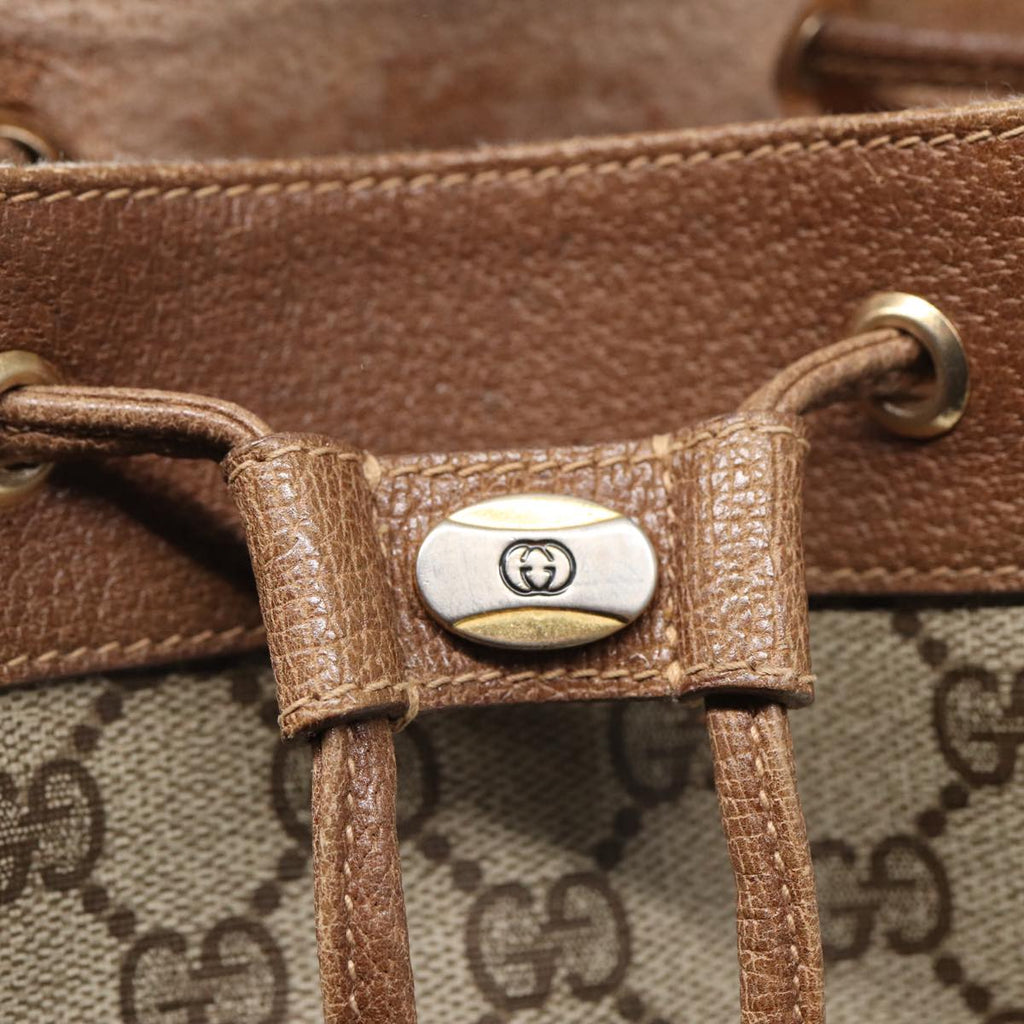 GUCCI GG Supreme Web Sherry Line Shoulder Bag PVC Beige 72 02 034 84766