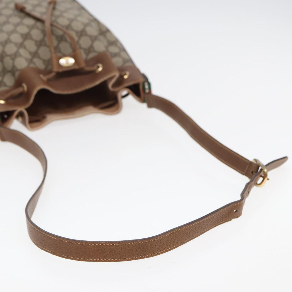 GUCCI GG Supreme Web Sherry Line Shoulder Bag PVC Beige 72 02 034 84766