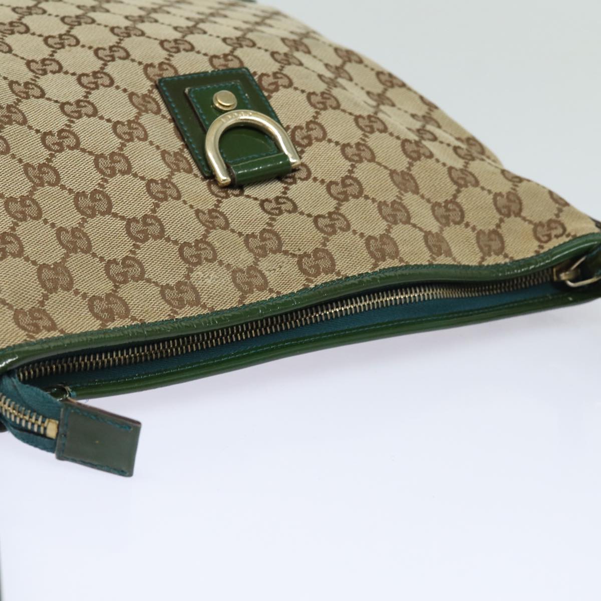 GUCCI GG Canvas Shoulder Bag Beige 131326 84767