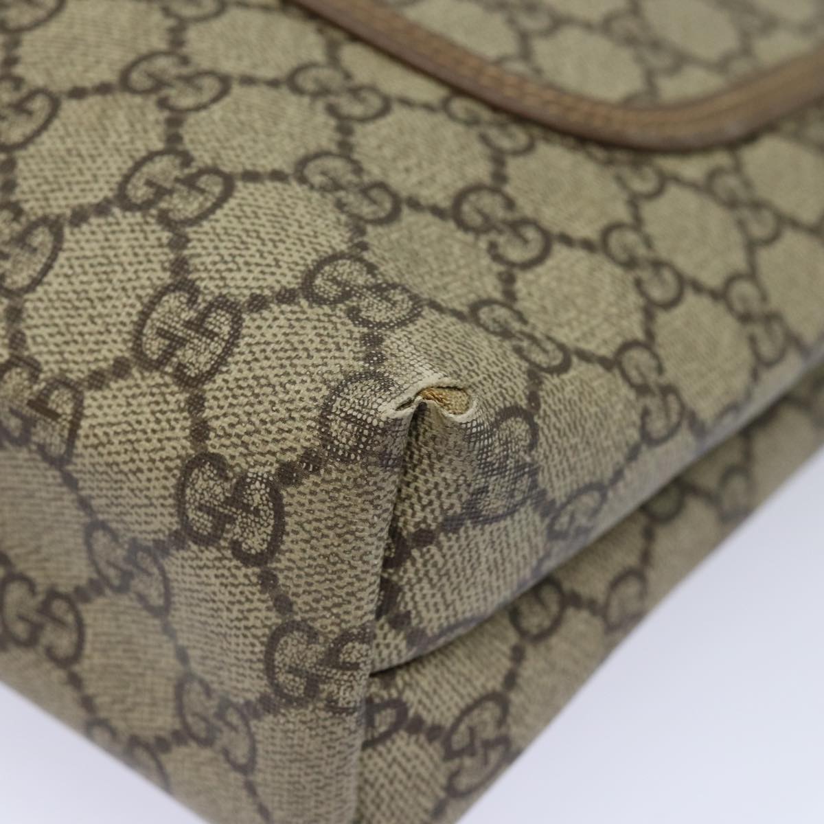 GUCCI GG Supreme Web Sherry Line Tote Bag PVC Beige 002 58 6487 4023 84768