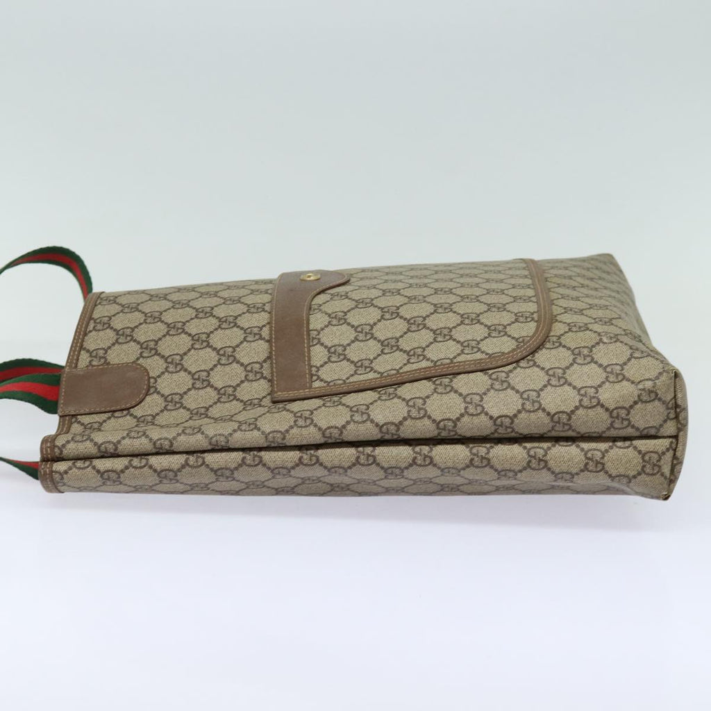 GUCCI GG Supreme Web Sherry Line Tote Bag PVC Beige 002 58 6487 4023 84768