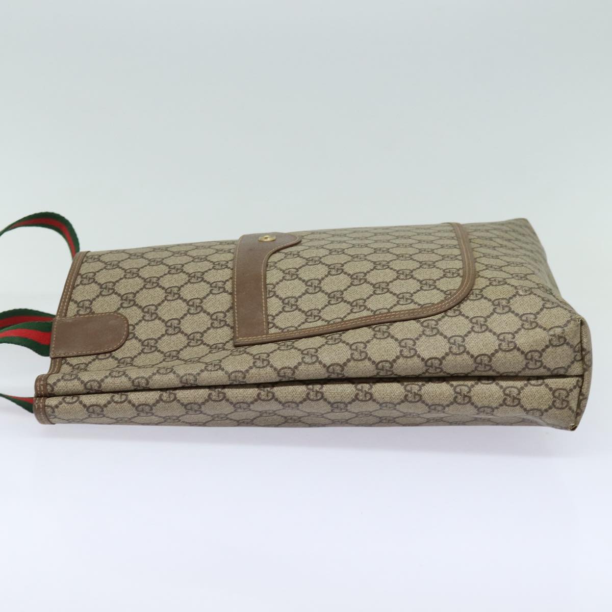GUCCI GG Supreme Web Sherry Line Tote Bag PVC Beige 002 58 6487 4023 84768